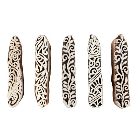 Set of 5 Piece New Mix Wooden Printing Blocks